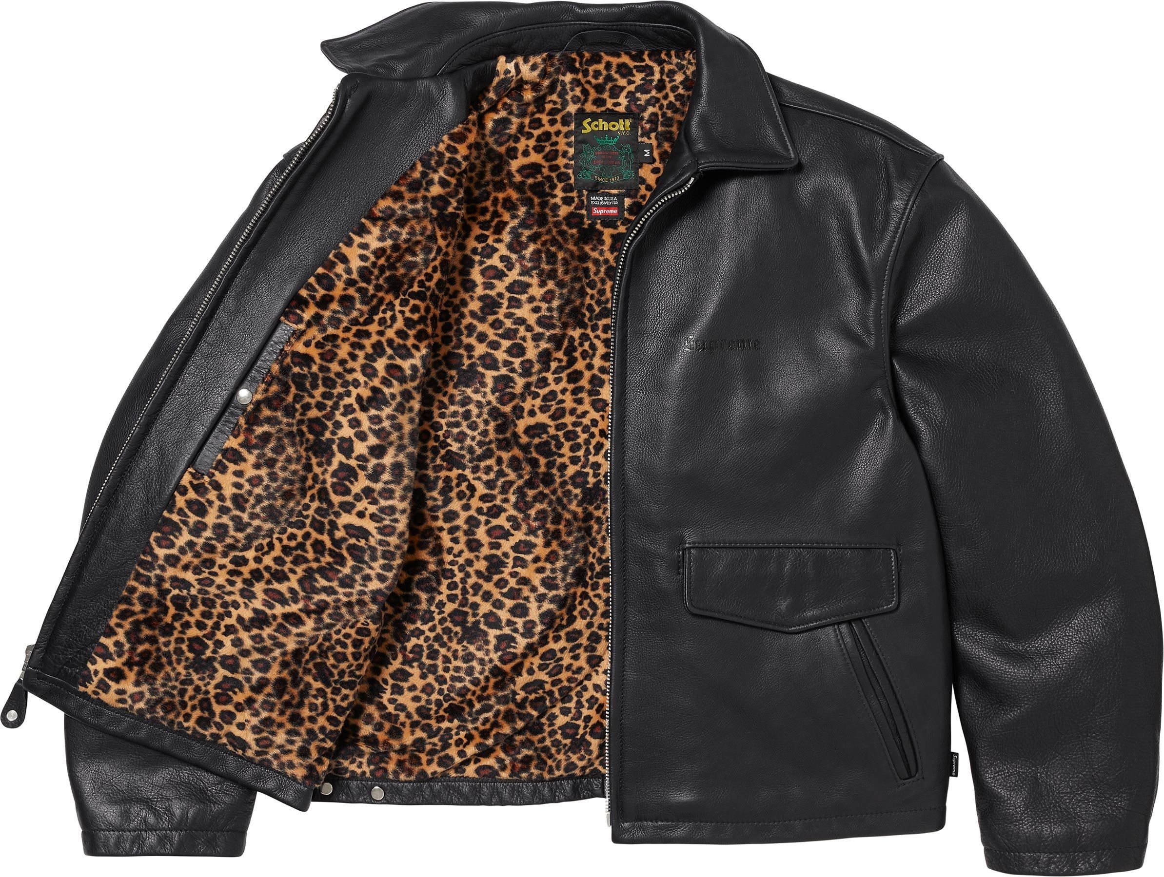 Supreme®/Schott® Leather Racer Jacket view 12